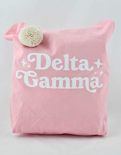 Sorority Shop Delta Gamma Retro Pom Pom Tote Bag