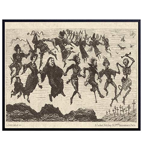 Witches Decor - Pagan Decor - Wiccan Coven - Wicca Decor - Paganism Witchcraft Supplies - Gothic Wall Art Home Decor - Goth Gifts - Creepy Scary Black Magic - Gothic Living Room Decorations - Unframed