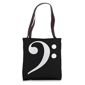 music bass clef musician bass players tote bag