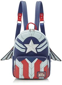 loungefly marvel falcon captain america cosplay womens double strap shoulder bag purse