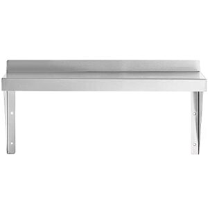 Regal Altair Stainless Steel Wall Mount Solid Shelf | Custom Sizes | Capacity: 200+ lb