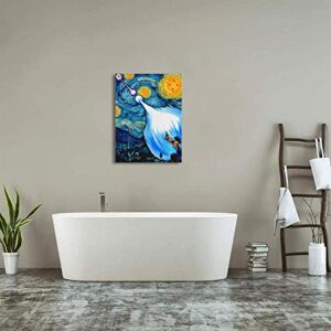 Starry Night Modern Nature Artwork Dragonball Z Starry Night Aesthetic Art Posters 12" x 18" Room Decor, Unframed