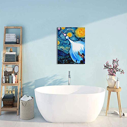 Starry Night Modern Nature Artwork Dragonball Z Starry Night Aesthetic Art Posters 12" x 18" Room Decor, Unframed