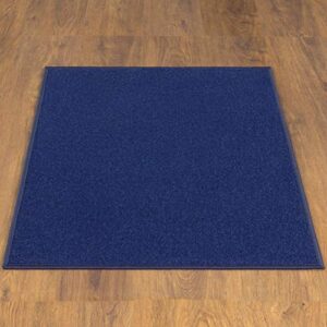 Machine Washable Modern Solid Design Non-Slip Rubberback 2x3 Traditional Area Rug for Entryway, Bedroom, Kitchen, Bathroom, 2'3" x 3', Navy