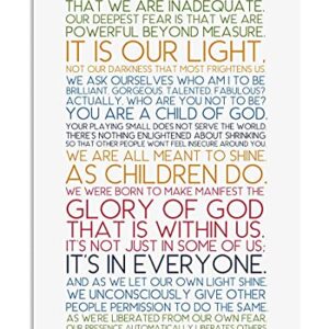 Our Deepest Fear Poster No Frame Or Framed Canvas 0.75 Inch Print in Us Novelty Quote Meaningful, Motivational