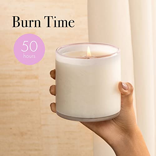 LAFCO New York Classic Candle, Blush Rose - 6.5 oz - 50-Hour Burn Time - Reusable, Hand Blown Glass Vessel - Made in The USA