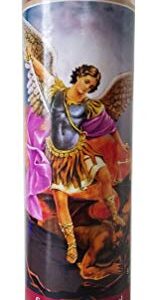 Staci19 St.Michael Archangel (San Miguel Arcangel) Rose Devotional Candle