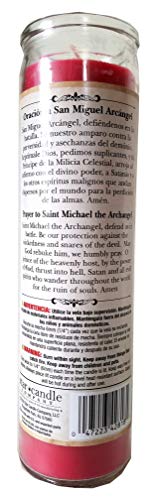 Staci19 St.Michael Archangel (San Miguel Arcangel) Rose Devotional Candle