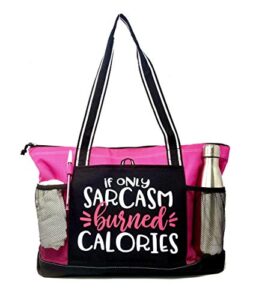 brooke & jess designs cute gym bag – ladies workout gym tote with pockets – gifts for women, sports bags – birthday, christmas gift, mother’s day