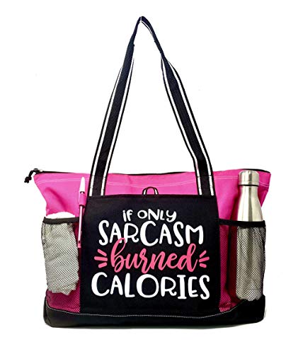 Brooke & Jess Designs Cute Gym Bag - Ladies Workout Gym Tote with Pockets - Gifts for Women, Sports Bags - Birthday, Christmas Gift, Mother's Day