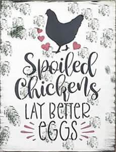 nonbrand tin sign chicken coop sign farmhouse farm spoiled chickens lay better eggs free run funny home decor sign8x12 inches/20x30cm