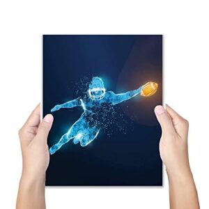 Football X-Ray Wall Art Decor Prints - Set of 4 (8x10) Inch Unframed Poster Photos - Bedroom