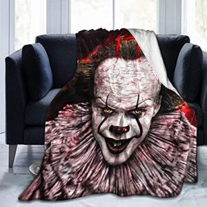 horror movie blankets ultra-soft flannel blanket warm fuzzy lightweight throw blanket,fluffy cozy plush fleece comfy blanket for couch sofa bed 50″x40″