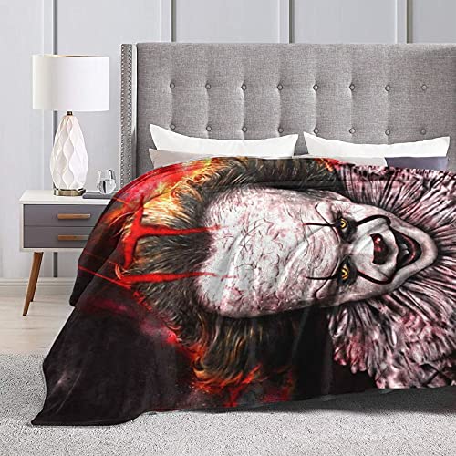 Horror Movie Blankets Ultra-Soft Flannel Blanket Warm Fuzzy Lightweight Throw Blanket,Fluffy Cozy Plush Fleece Comfy Blanket for Couch Sofa Bed 50"X40"