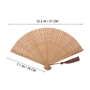 BESPORTBLE 1pc Vintage Bamboo Hand Fan Foldable Handheld Fan Bamboo Fan Silk Fan Elegant Gift for Girls Ladies