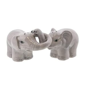 animal salt and pepper shakers – interlocking elephants