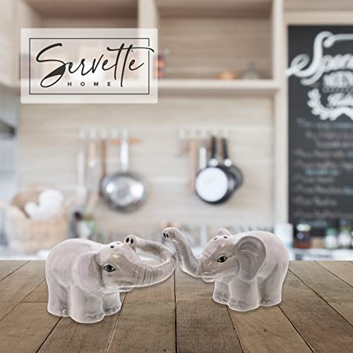 Animal Salt and Pepper Shakers - Interlocking Elephants