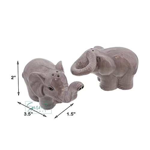 Animal Salt and Pepper Shakers - Interlocking Elephants