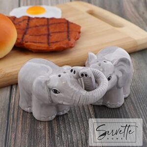 Animal Salt and Pepper Shakers - Interlocking Elephants