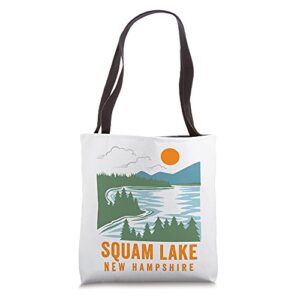 squam lake new hampshire tote bag