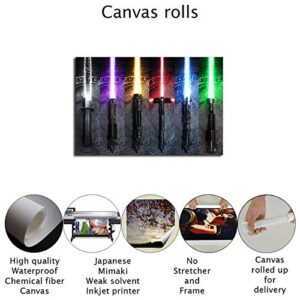 Star Wars: Lightsaber HD Canvas Art Poster, Suitable for Home Wall Decoration (24x36inch,B-NO Frame), Bedroom