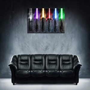 Star Wars: Lightsaber HD Canvas Art Poster, Suitable for Home Wall Decoration (24x36inch,B-NO Frame), Bedroom