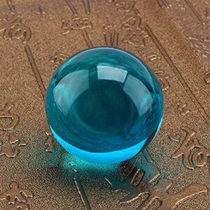 zerodis healing crystal natural ball, quartz crystal healing ball asian rare natural royal blue sphere 40mm with wood stand home decor gift