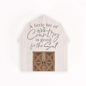 p. graham dunn country is good for soul barn brown 3.5 x 3.25 pine wood tabletop shape sign