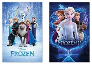 poster stop online frozen 1 & 2-2 piece movie poster set (regular styles) (size: 24″ x 36″ each)