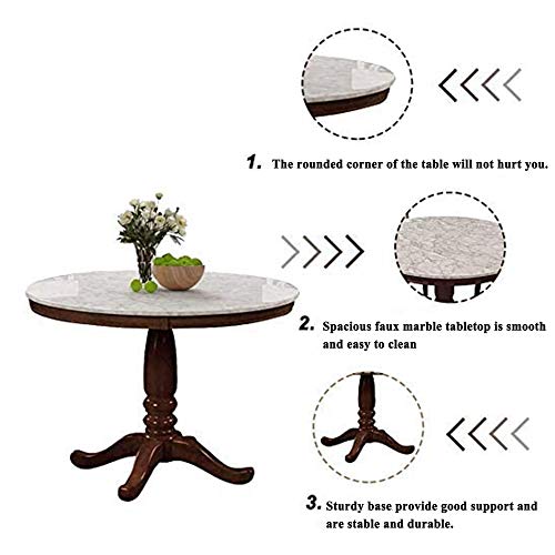 Harper & Bright Designs 5-Piece Farmhouse Round Dining Table and Padded Chair Set-Round Dining Table with Cushion Chairs, Wood Dining Table Set for Family Dining Area