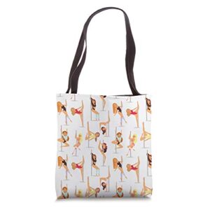 pole dancer gifts pole dancing fitness sexy workout cardio tote bag