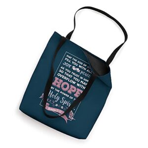 May the God of hope, Christian Gift, Romans 15:13 Tote Bag