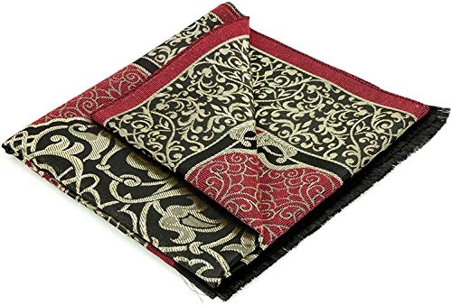 POLAT Muslim Prayer Rug - Prayer Mat Muslim for Men and Women - Perfect Ramadan Gifts - Kufi Hat - Special Turkish Design Portable Prayer Mat, Prayer Beads and Prayer Cap (ClaretRed)