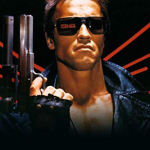 The Terminator Official Movie Key Art Arnold Schwarzenegger Action Film SciFi Gun Classic 1984 Retro Vintage Style Cool Wall Decor Art Print Poster 24x36