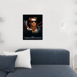 The Terminator Official Movie Key Art Arnold Schwarzenegger Action Film SciFi Gun Classic 1984 Retro Vintage Style Cool Wall Decor Art Print Poster 24x36