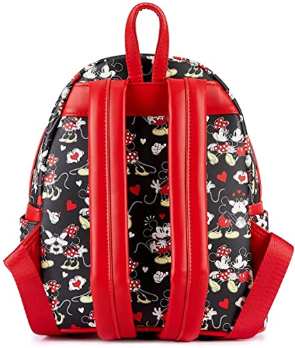 Loungefly Disney Mickey and Minnie Heart Hands Womens Double Strap Shoulder Bag Purse