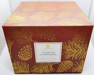 clementine & pomegranate luxury scented candle