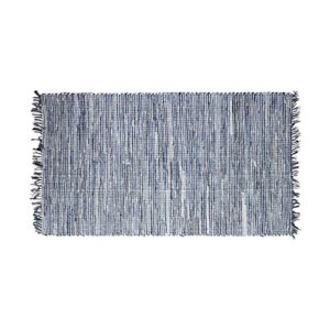 french connection home halima denim chindi 28″ x 48″ moroccan accent rug, halima