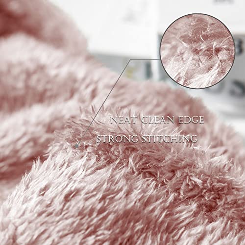 Exclusivo Mezcla Plush Extra Large Fleece Throw Blanket for Couch,Bed and Sofa (50x70 inches, Dusty Pink) Soft, Warm, Lightweight