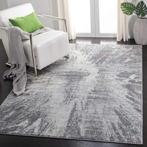 safavieh tulum collection 6′ x 9′ ivory/grey tul228a modern abstract non-shedding living room bedroom dining home office area rug