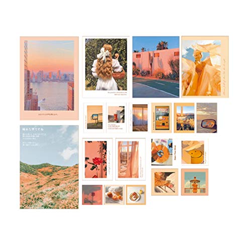 ANIUHL Wall Collage Kit Aesthetic Art Pictures Small Posters Prints for Bedroom Dorm Decor, Include 48pcs Self-adhesive Dots(Set of 40)