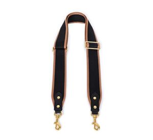 goxtech purse strap replacement crossbody handbag stripe wide adjustable (black -bag strap)