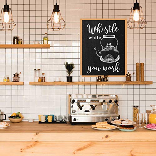 Zonon 9 Pieces Kitchen Wall Posters Funny Farmhouse Kitchenware with Sayings Posters Decor with 40 Glue Point Dots for Restaurant Cafe Bar Kitchen Dinning Room Decorations (Black,11 x 14 Inch)