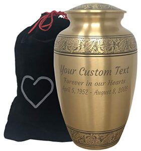 momentful life custom engraved embossed bronze cremation urn adult bronze cremation urn