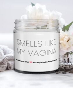 appreciationgifts fun candles for husband – smells like my vagina, funny candles, funny, sexy, boyfriend, joke gag candle 9oz