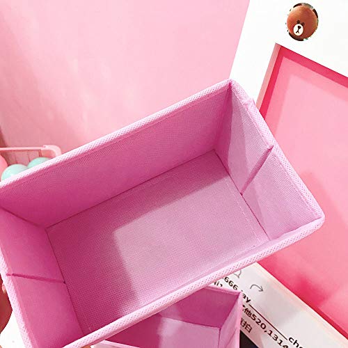 NocksyDecal Sailor Girl Storage Bins Set, Anime Cartoon Storage Box Pink Cute Storage Cube Basket Bin Organizer, Desk Organizer for Office Bedroom Home, Closet (3Pcs/Set)