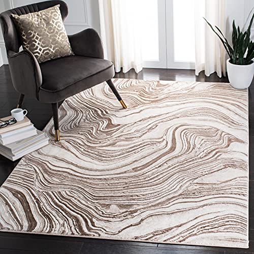 Safavieh Meadow Collection 8' x 10' Beige/Brown MDW564B Modern Abstract Area Rug