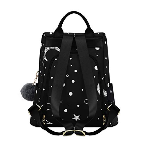 ALAZA Doodle Night Sky Moon Stars Backpack for Daily Shopping Travel