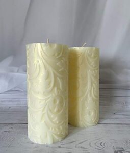 magik life decorative pillar candles-3×6 inch – unscented long lasting handcrafted royal candles for home decoration restaurant weddings spa events church- 70 hour burn time – smokeless & dripless