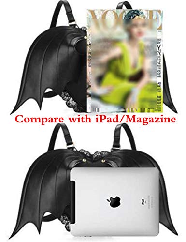 Women Girl Punk Backpack Novelty Bat Wing Daypack Purse Gothic Lace Shoulder Bag Heart Lolita Bag